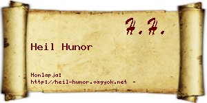 Heil Hunor névjegykártya
